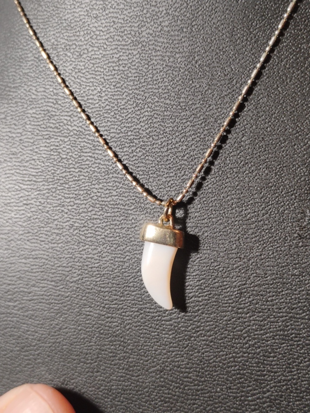 Express Jewelry Sharks Tooth On Gold Chain - Picture 2 of 6